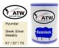 Preview: Hyundai, Sleek Silver Metallic, K1 / S7 / Y5: 500ml Lackdose, von ATW Autoteile West.